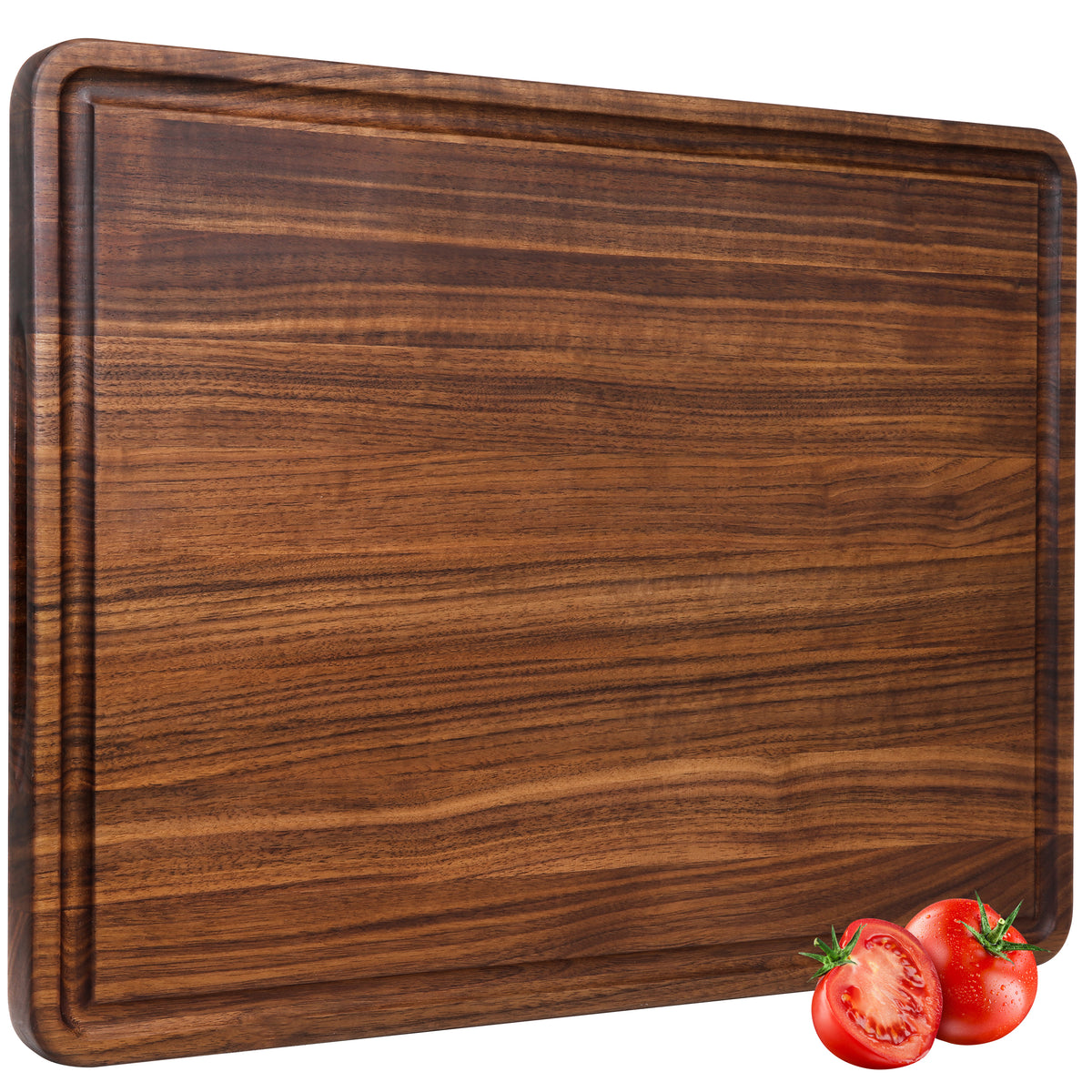 AZRHOM Small Walnut Wood Cutting Board for Kitchen Cheese