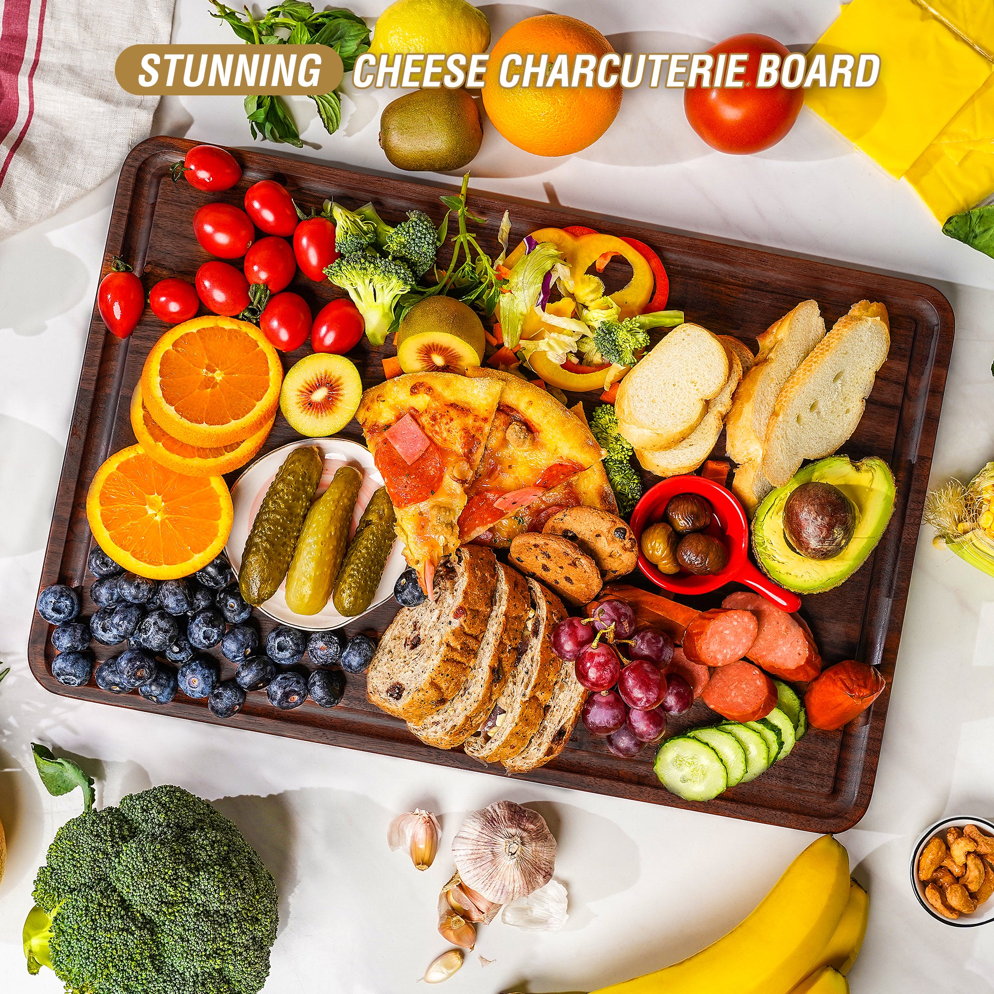 Black Walnut Wood Cutting Board, Wooden Cutting Boards for Kitchen, Premium  Quality Board, Splinter Resistant Board, Charcuterie Board, Cheese Board