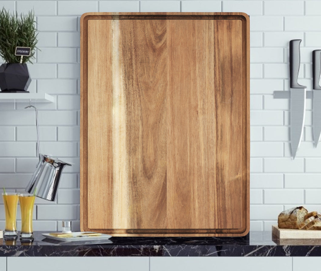Large Wood Cutting Board 18x12 inch - Wooden Chopping Board for